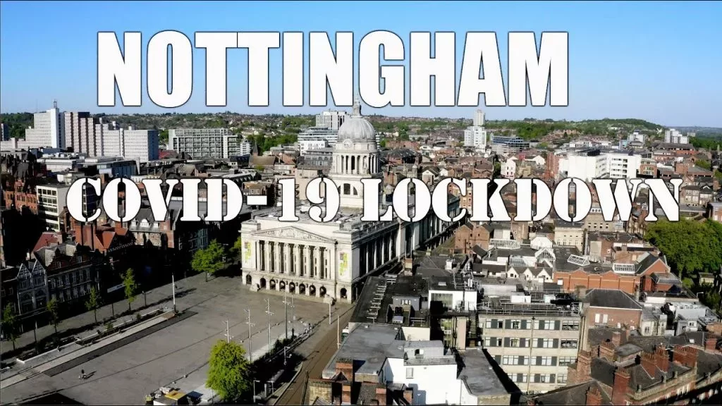 #Covid-19 Nottingham drone video